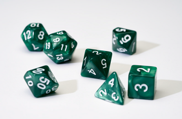 Sirius Dice Pear Green Acrylic Dice Set 7 - Good Games