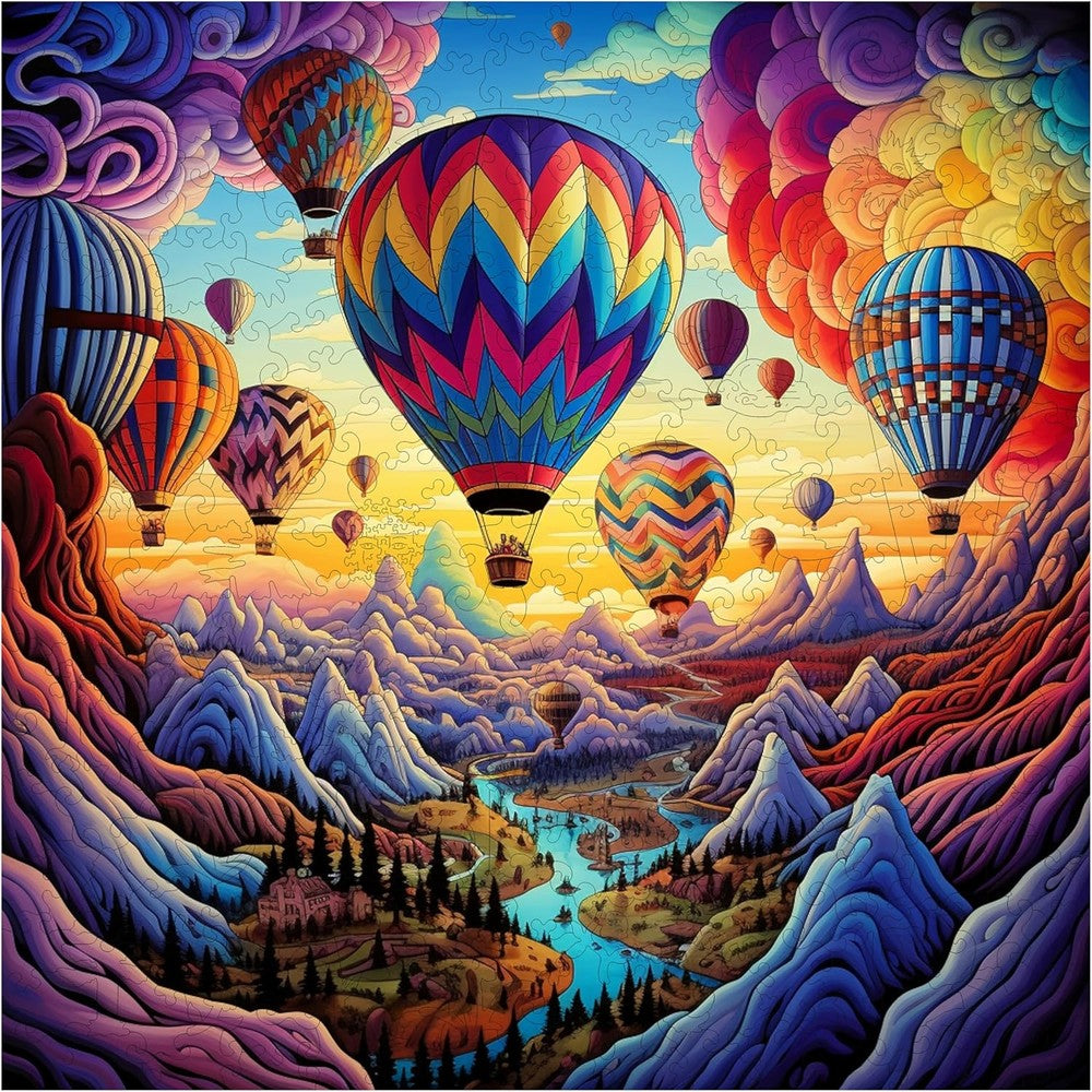 Trippy Puzzles - 300 Piece Wood Jigsaw Rainbow Ride