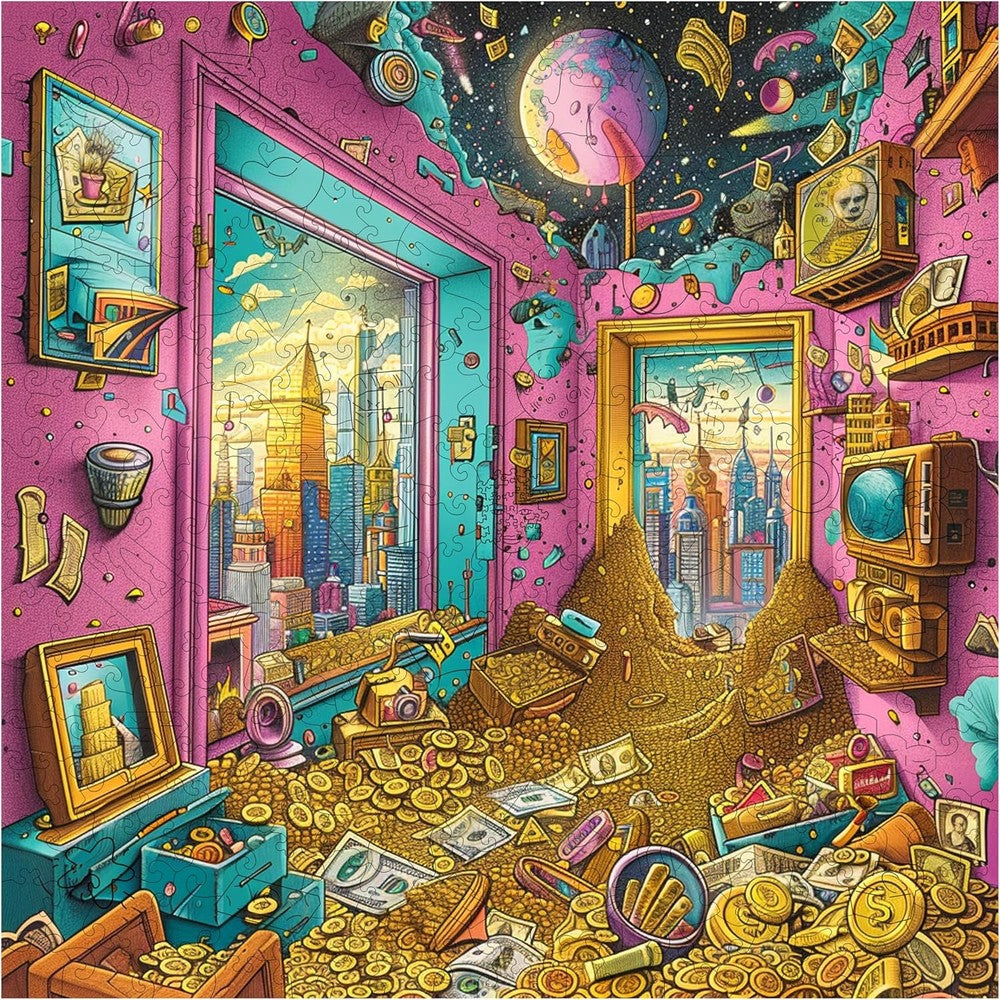 Trippy Puzzles - 300 Piece Wood Jigsaw Treasure Trove