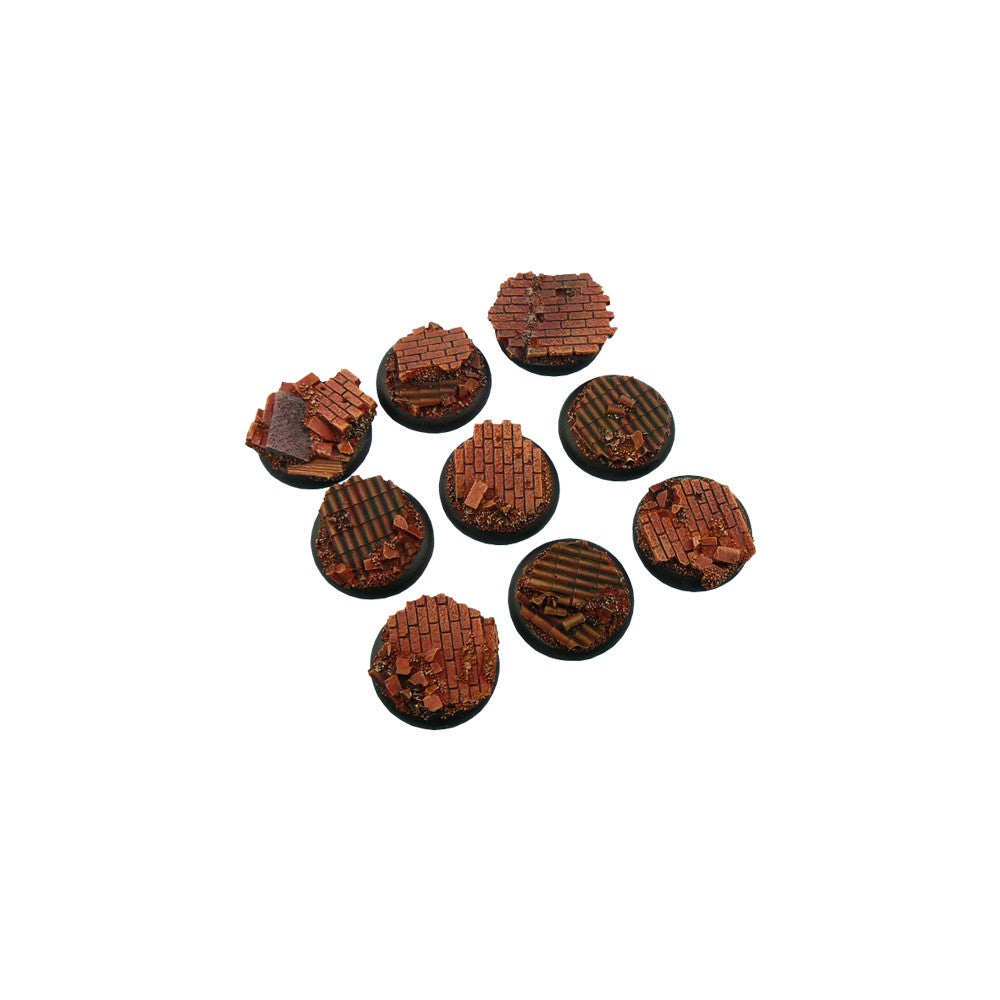 Micro Art Studio - Resin Wide Lip Round Bases - Old Factory Bases - Round 30mm - 5 Pieces