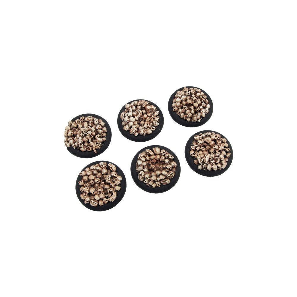 Micro Art Studio - Resin Wide Lip Round Bases - Skulls Bases - WRound 40mm - 2 Pieces