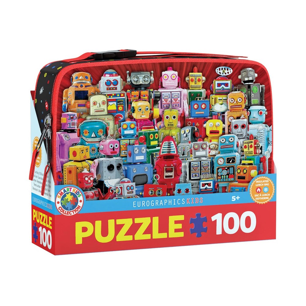 Robots 100 Piece Puzzle Lunch Bag