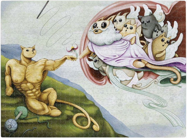 Exploding Kittens Puzzle - The Creation of Cat 1000 Piece Jigsaw - Good Games