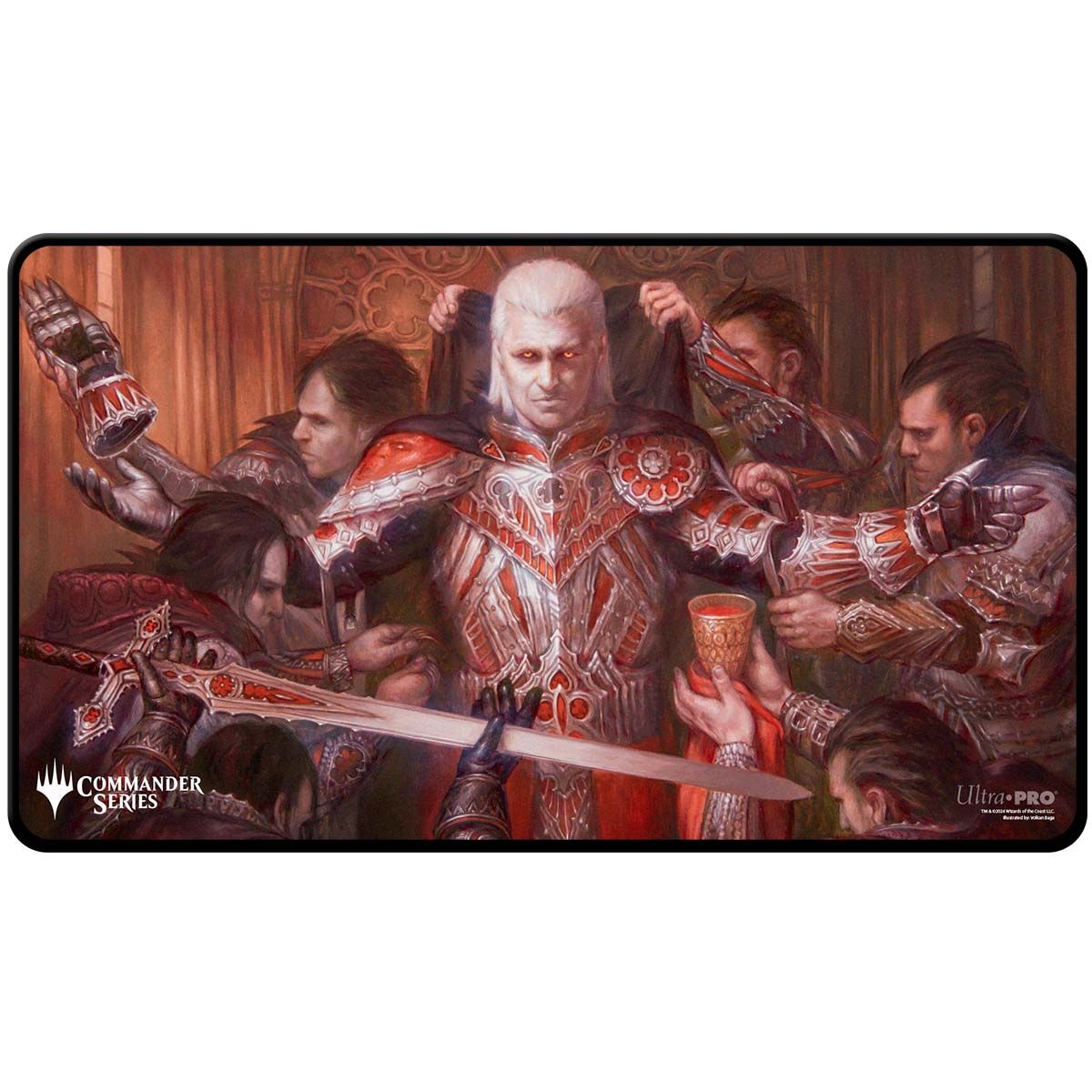 Ultra Pro: Commander Series - Release 3 - Enemy Color - Q3 2024 Black Stitched Playmat Edgar - Good Games