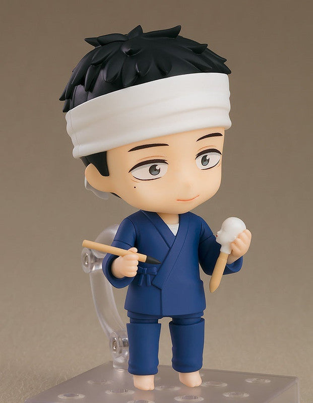 Nendoroid doll of Wakana Gojo in his blue student uniform with sculpting tools