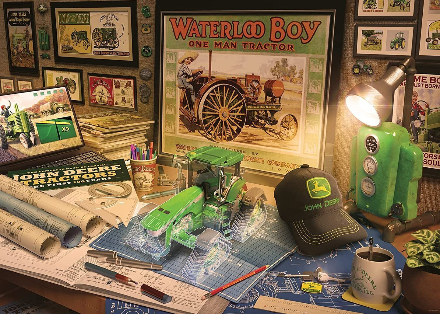 Ravensburger - John Deere Work Desk 500 Piece Jigsaw - Good Games
