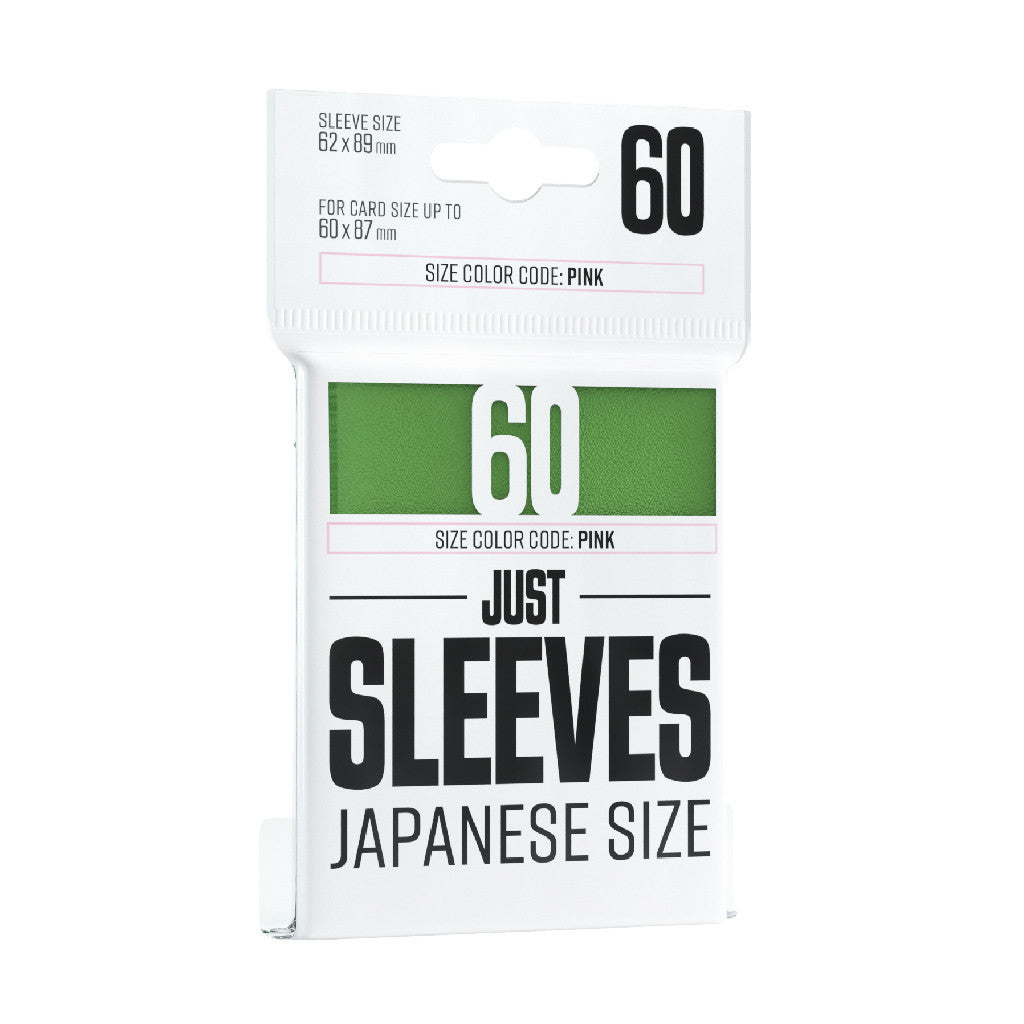 Pack of 60 green Just Sleeves Japanese size card protectors