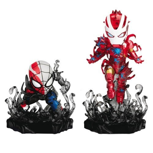 Beast Kingdom Mini Egg Attack Maximum Venom Special Color Version Iron Man and Spiderman 2 Pack - Good Games