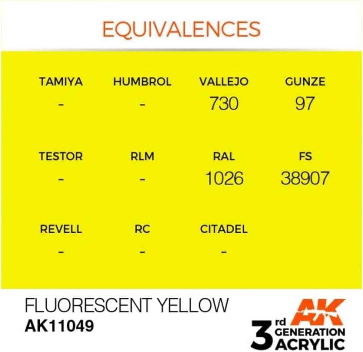 AK Interactive 3 Gen Acrylics Modelling Paint 17ml - Fluorescent Yellow - Good Games