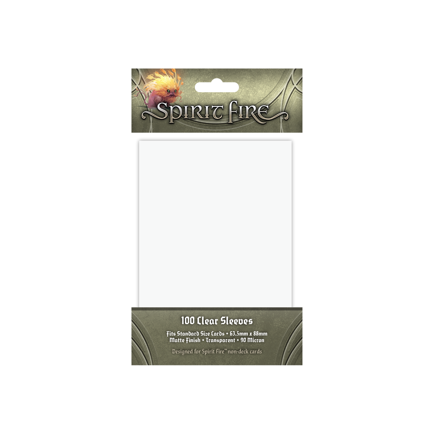 Spirit Fire Card Sleeves Clear (100pk) (Preorder) - Good Games