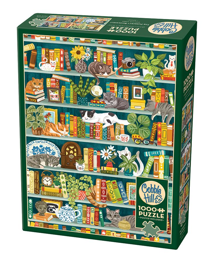 Cobble Hill - The Purrfect Booksheld 1000 Piece Jigaw - Good Games