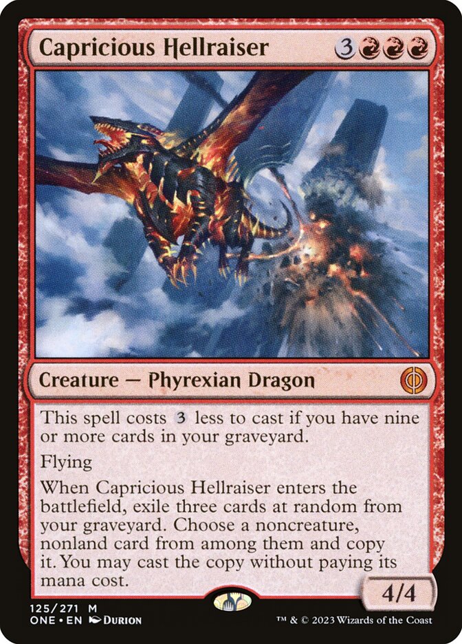 Capricious Hellraiser 125/271 (Phyrexia: All Will Be One)