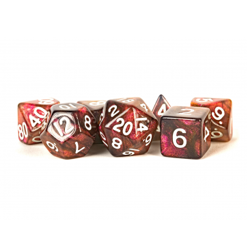 Metallic Dice Games - 174 Stardust Super Volcano 16mm Polyhedral Dice Set - Good Games