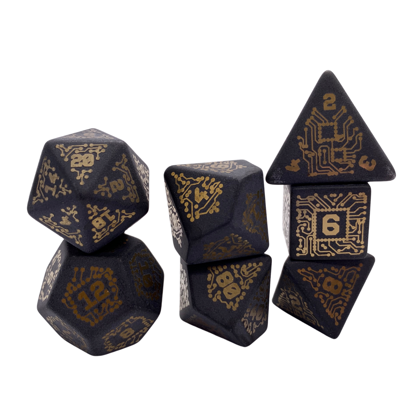 Level Up Dice - Gold Ionized Chip Obsidian - Good Games