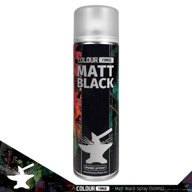 Colour Forge Spray Primer - Matt Black 500ml - Good Games