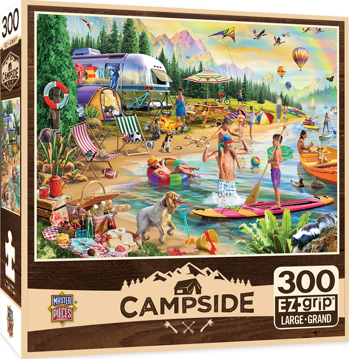 MasterPieces - campsite day at the lake EZ grip 300 Pieces - Good Games