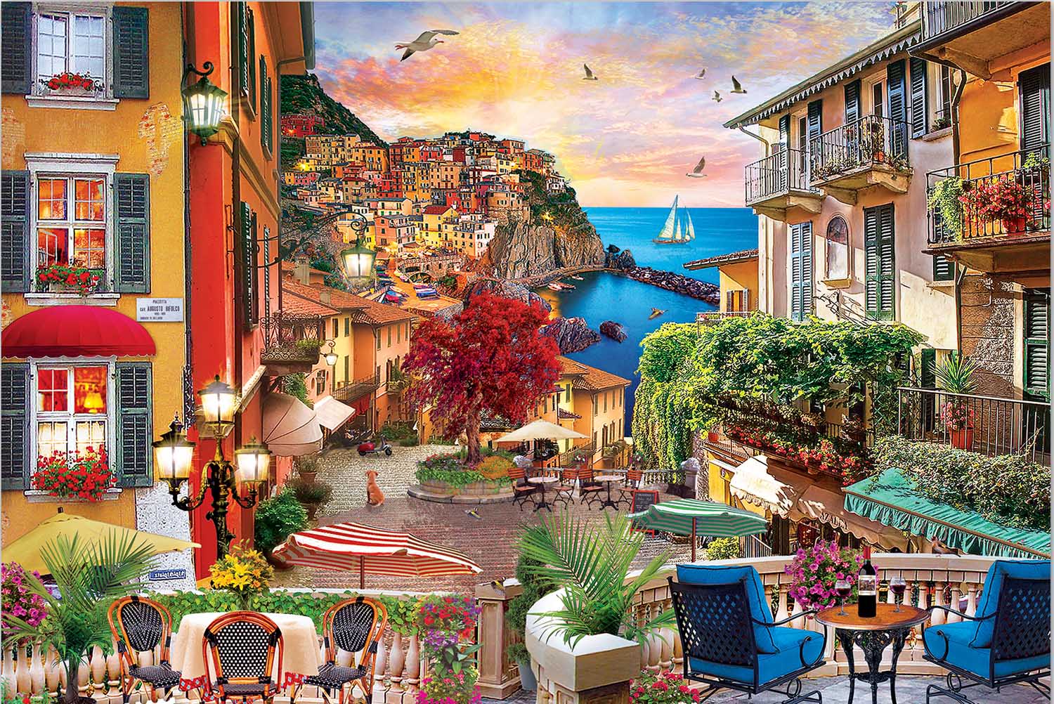 MasterPieces - Travel Diary Italian Afternoon 550 Piece Jigsaw - Good Games