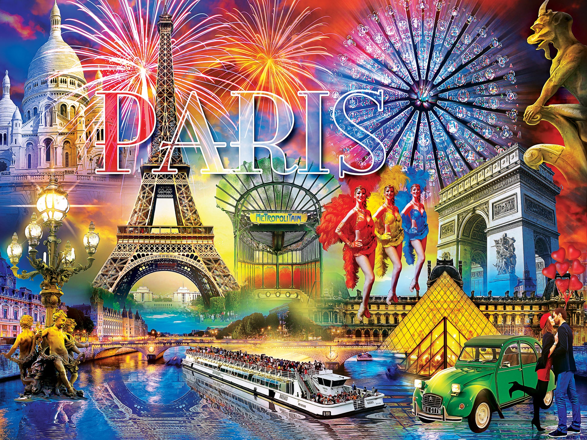 MasterPieces - Greetings From Paris 550 Piece Jigsaw - Good Games