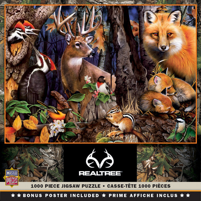 Masterpieces Realtree Forest Gathering 1000 Piece Jigsaw - Good Games