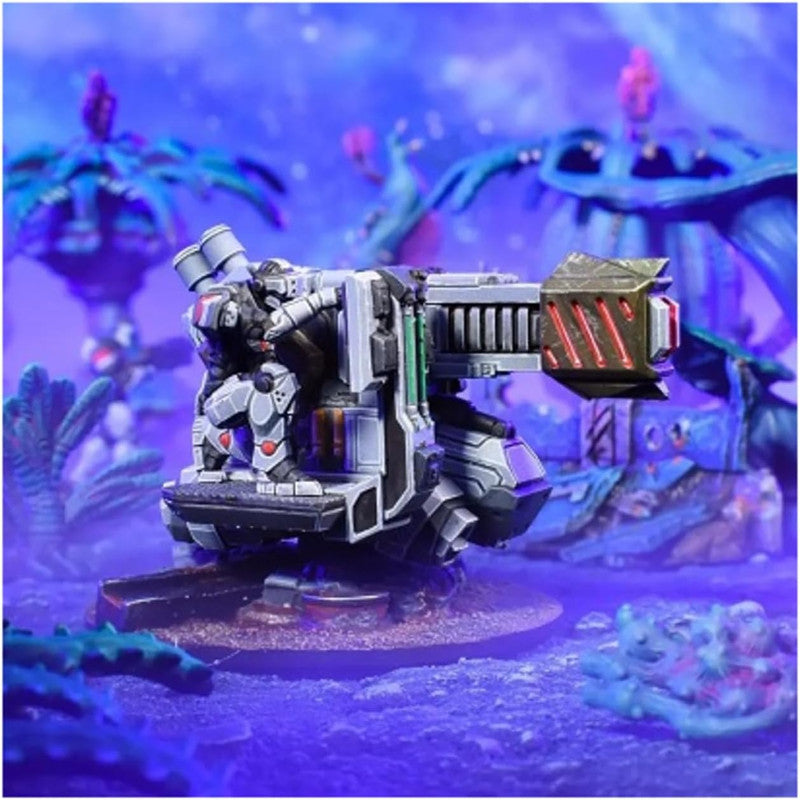 Side view of Polaris Annihilator Platform showcasing sci-fi artillery details