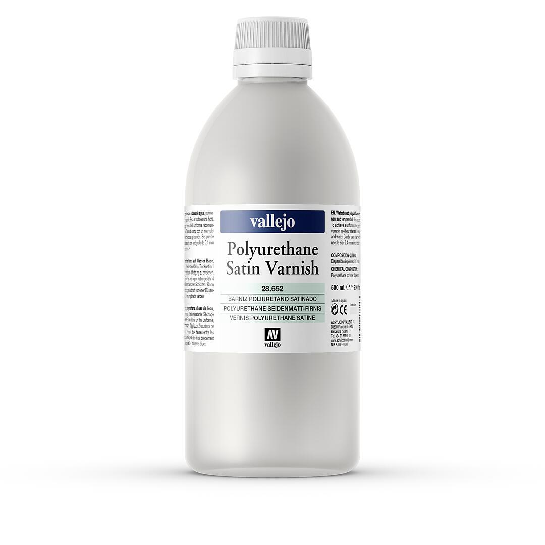 Vallejo 28.652 Polyurethane Satin Varnish 500ml bottle
