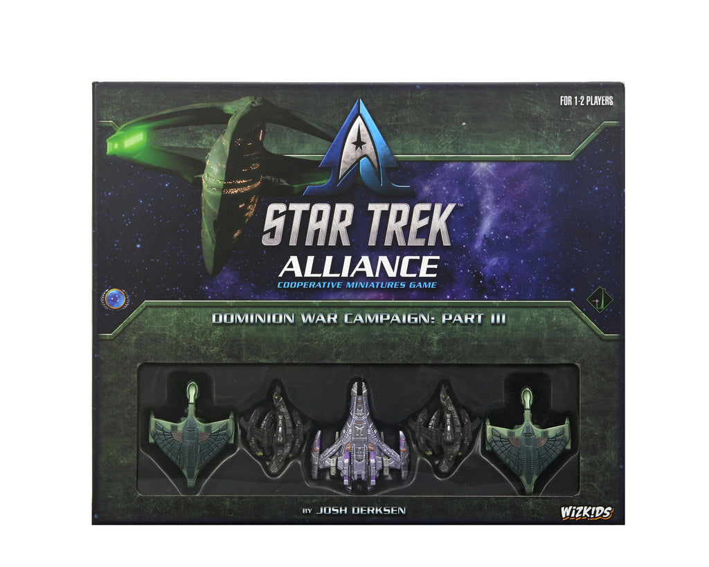 Star Trek Alliance: Dominion War Campaign Part III game box featuring five Romulan and Dominion ship miniatures