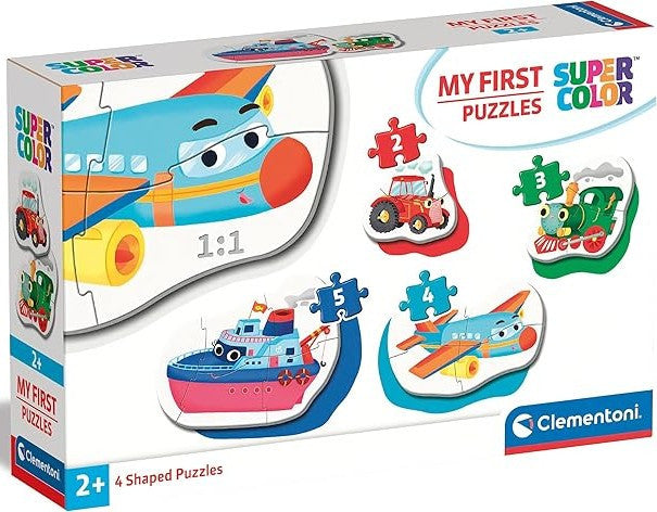 Clementoni My First Puzzles: Means of Transport - 2/3/4/5 pieces Shaped Puzzles