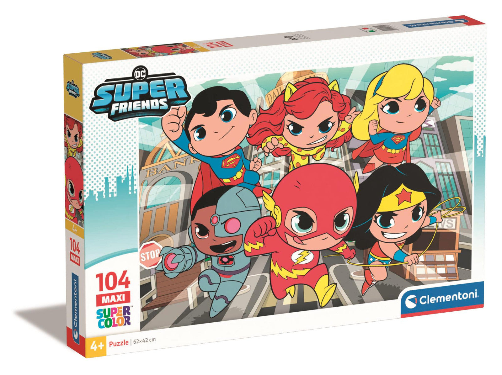 Clementoni Maxi DC Comics: Super Friends - 104 piece Puzzle – Good Games