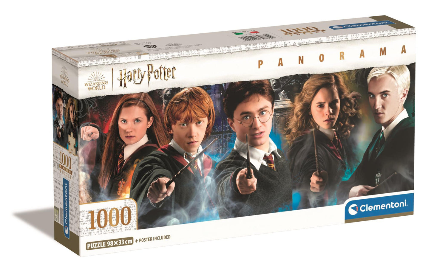 Clementoni Harry Potter: Wands Ready - 1000 piece Panorama Puzzle with Poster