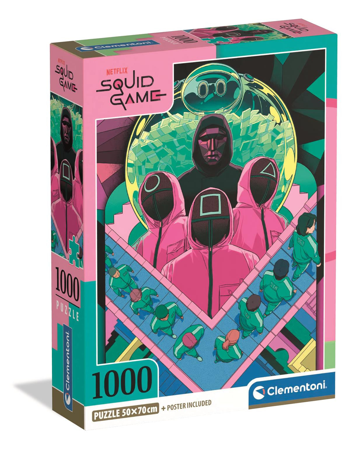 Clementoni Squid Game Masked - 1000 piece Puzzle with Poster