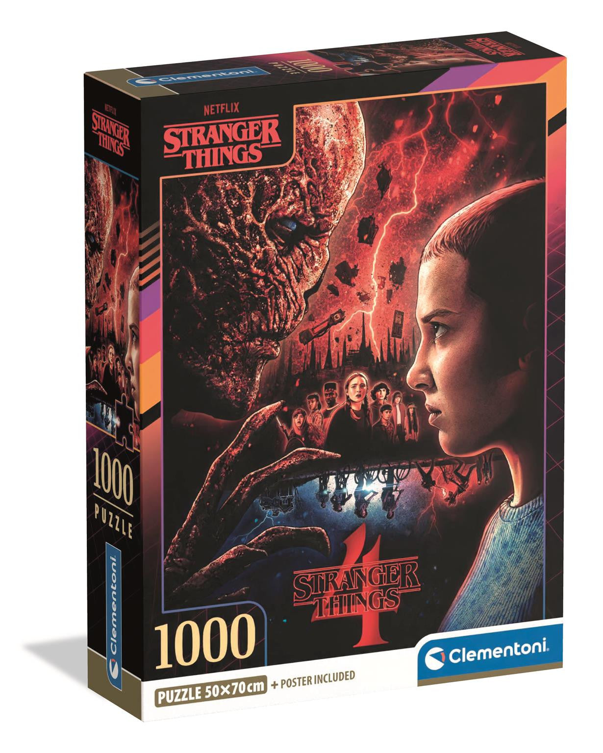 Clementoni Stranger Things Season 4 - 1000 piece Puzzle with Poster