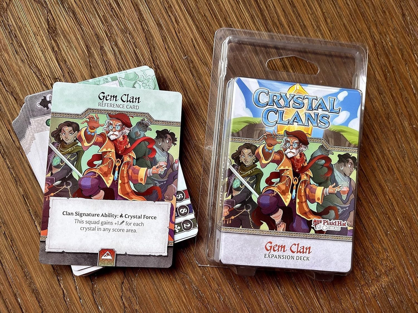 Detailed image of Crystal Clans Gem Clan deck with fantasy artwork