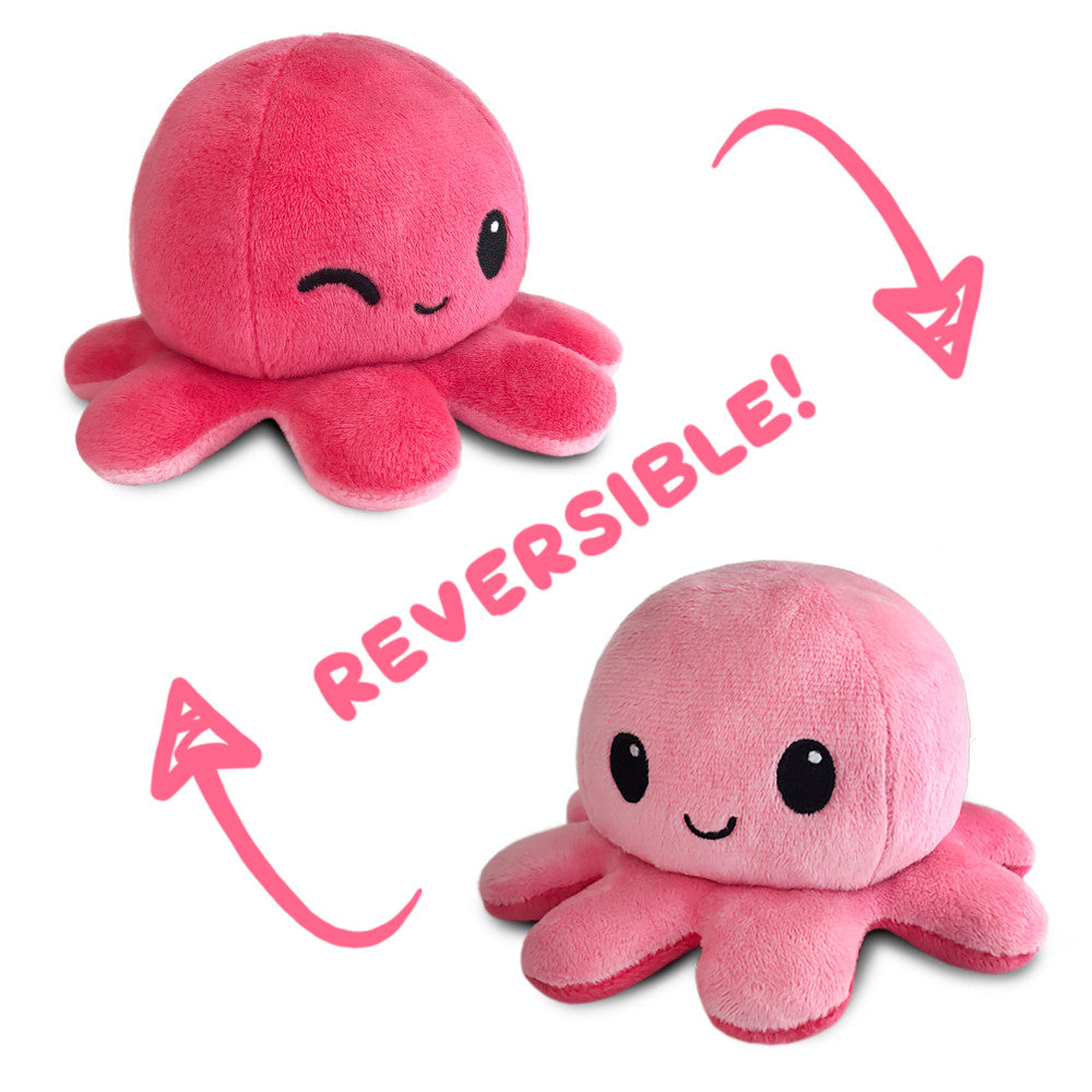 Reversable Plushie - Octopus Happy-Wink