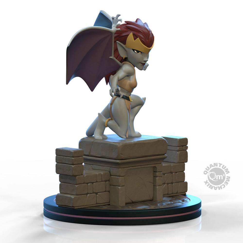 Animated style gargoyle figurine on a stone base with a dark base rim