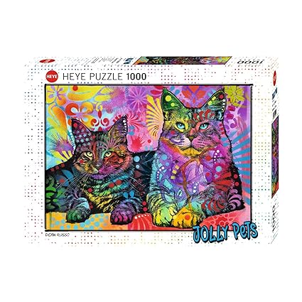 Heye - Jolly Pets Devoted 2 Cats 1000 Piece Jigsaw - Good Games