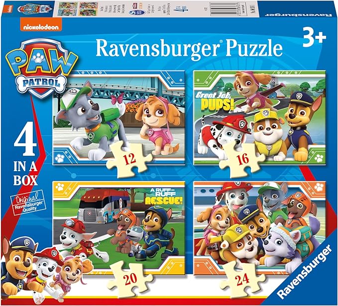 Ravensburger - Paw Patrol 4 Large Shaped 10 12 14 & 16 Piece Jigsaw - Good Games