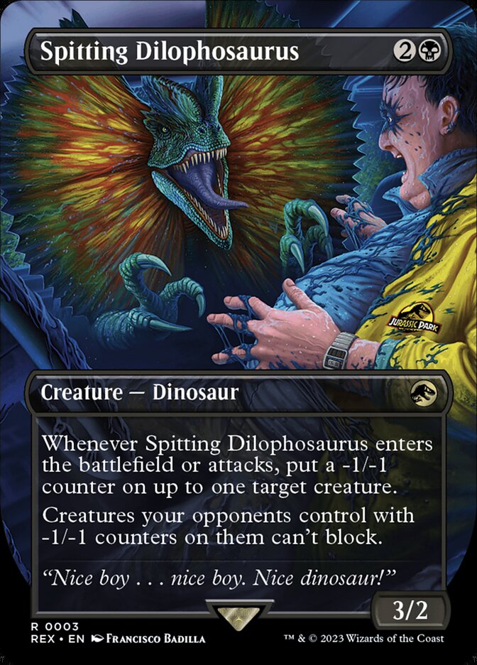 Spitting Dilophosaurus Borderless 3 (Universes Beyond: Jurassic World Collection) - Borderless