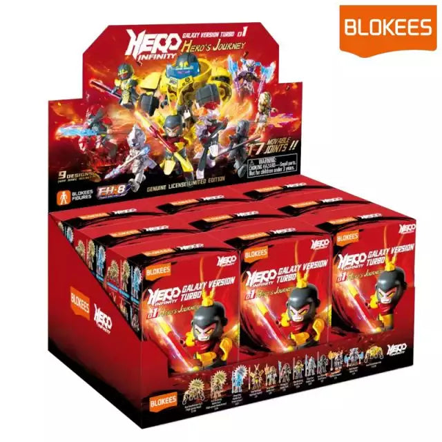 Blokees Figures - Hero Infinity 85015 - Galaxy Version Tubro 01 - Hero‘s Journey - 9 In 1 Blind Box Display