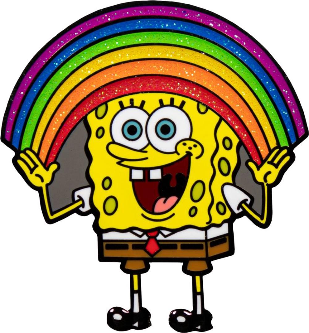 Spongebob - Spongebob Rainbow Glitter Enamel Pin - Good Games