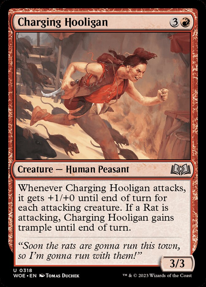 Charging Hooligan 318 (Wilds of Eldraine) - Foil