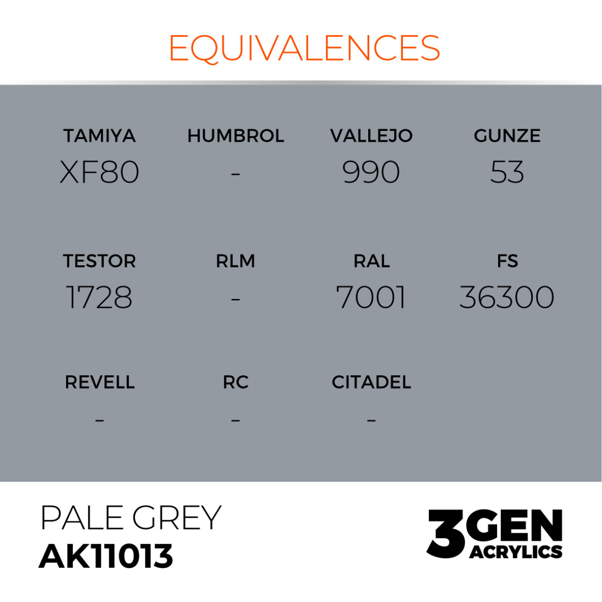 AK Interactive 3 Gen Acrylic Modeling Colour 17ml - Pale Grey - Good Games