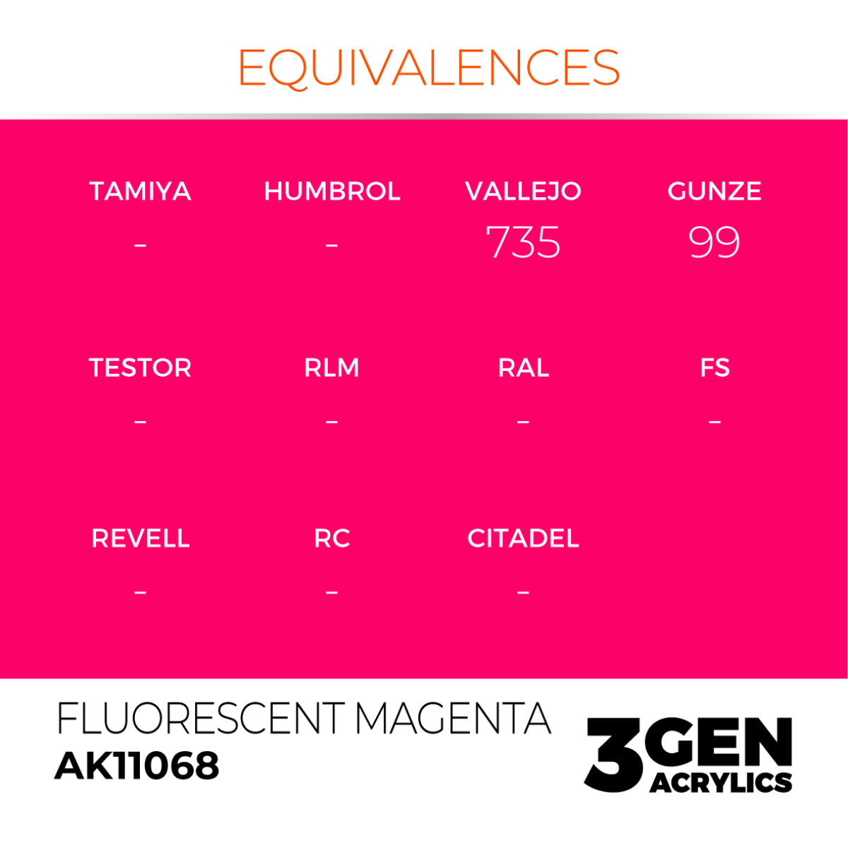 AK Interactive 3 Gen Acrylic Paint 17ml - Fluorescent Magenta - Good Games