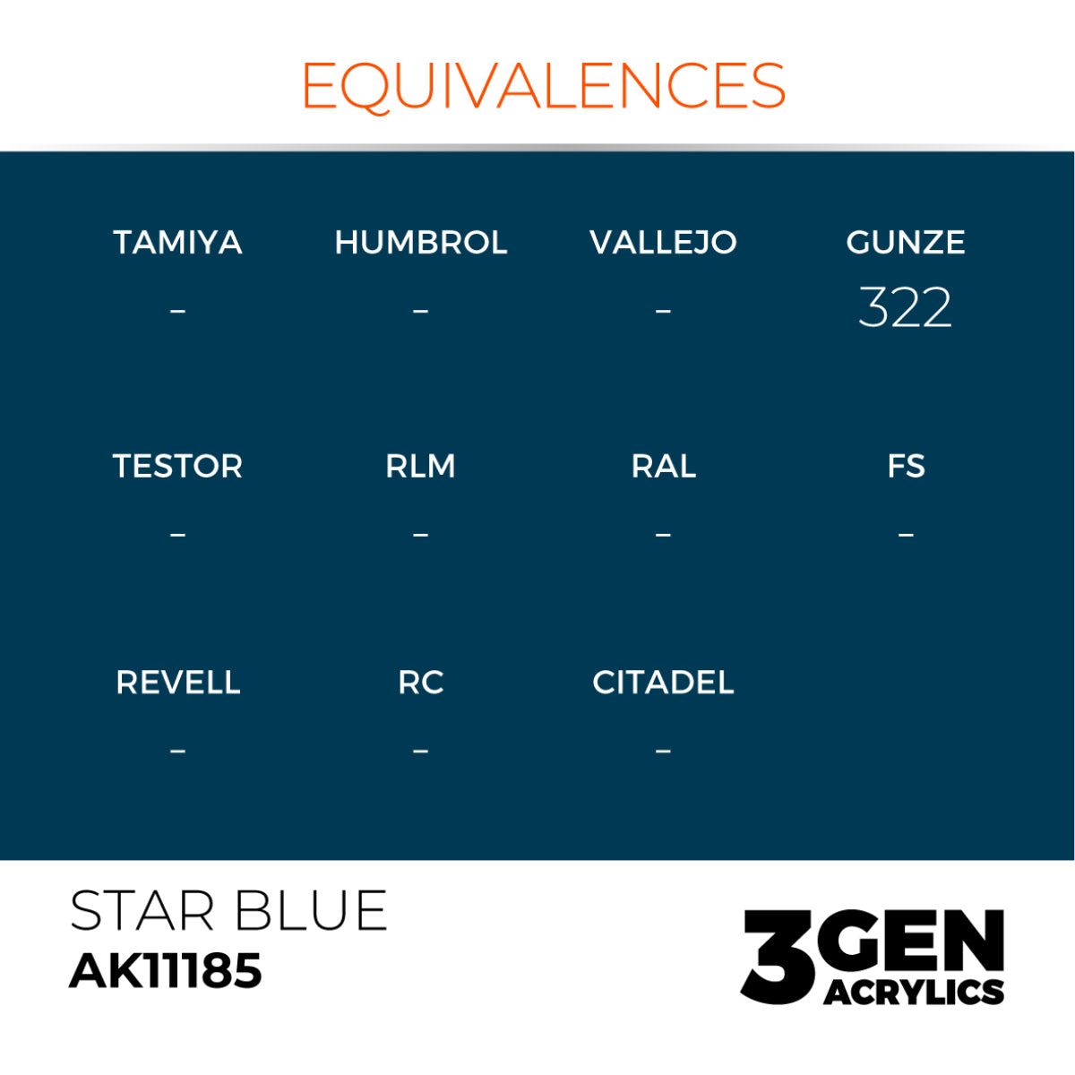 AK Interactive 3 Gen Acrylic Modeling Colour 17ml - Star Blue - Good Games