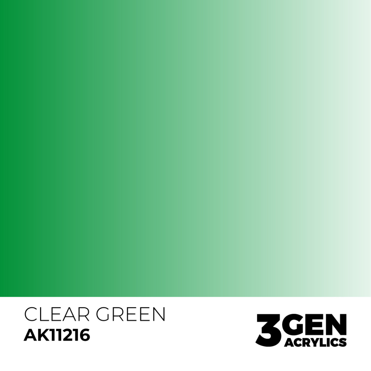 AK Interactive 3 Gen Acrylic Modeling Colors 17ml - Clear Green - Good Games