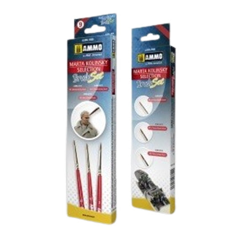 Ammo by MIG Brushes - Marta Kolinsky Selection Brush Set - Good Games