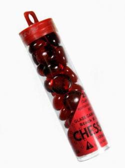 Chessex - CHX 01124 Translucent Red Glass Stones Tube - Good Games