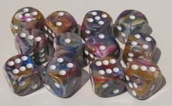 Chessex - Festive Carousel 16mm D6 set - white - Good Games