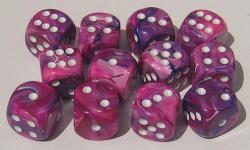 Chessex 16mm D6 Dice Block Festive Violet/White - Good Games