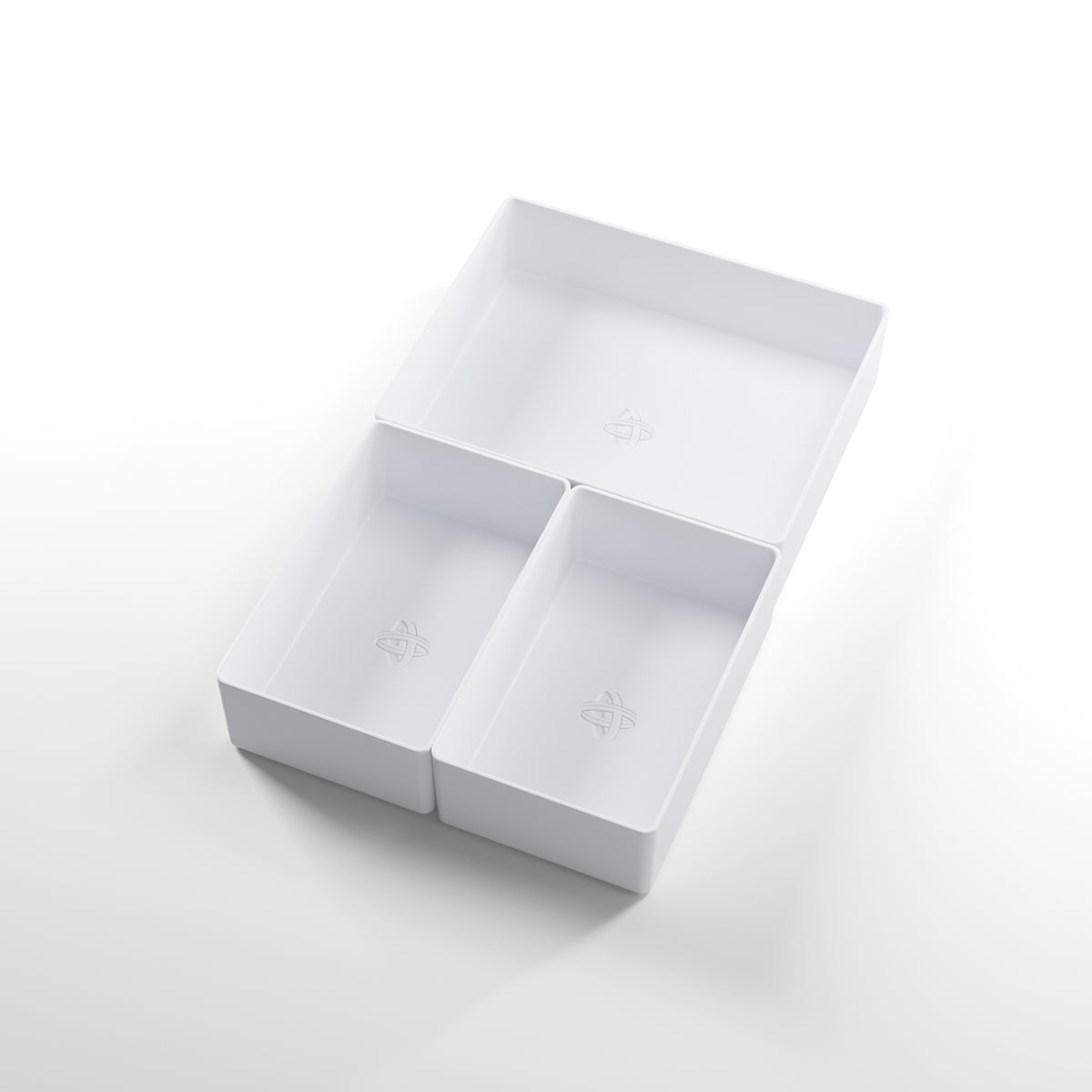 White Token Silo Add-On front view displaying card storage