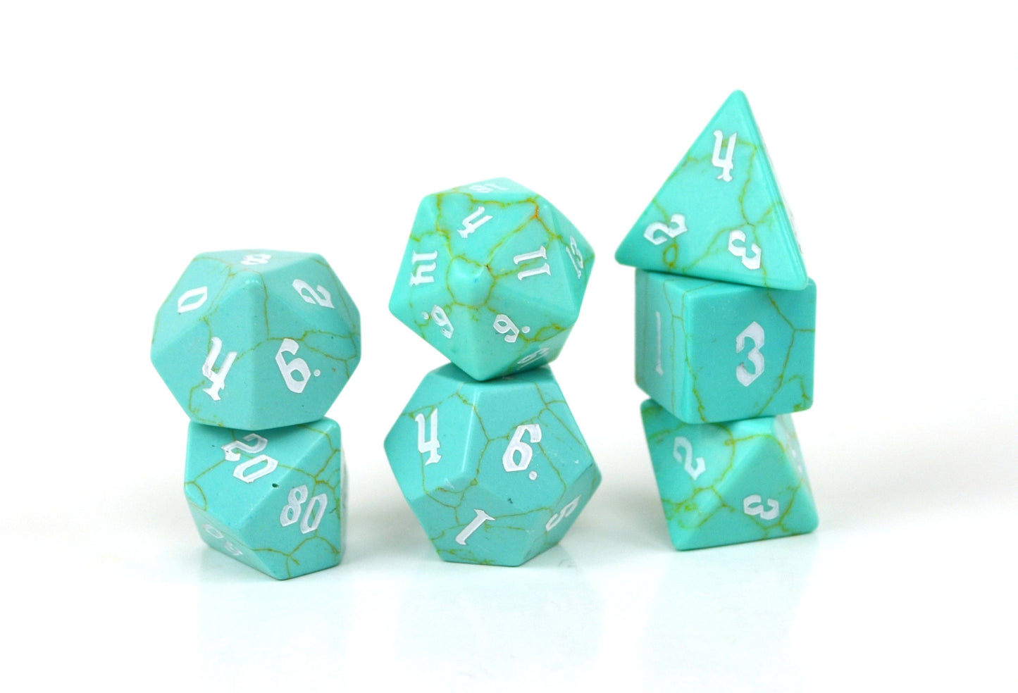 Level Up Dice - Custom GG Green Turquoise Dice set - Good Games